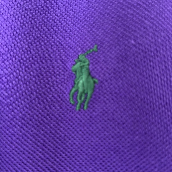 RALPH LAUREN. LARGE (14-16) Boys. 100% cotton, rich purple. Green POLO logo. - Picture 3 of 5